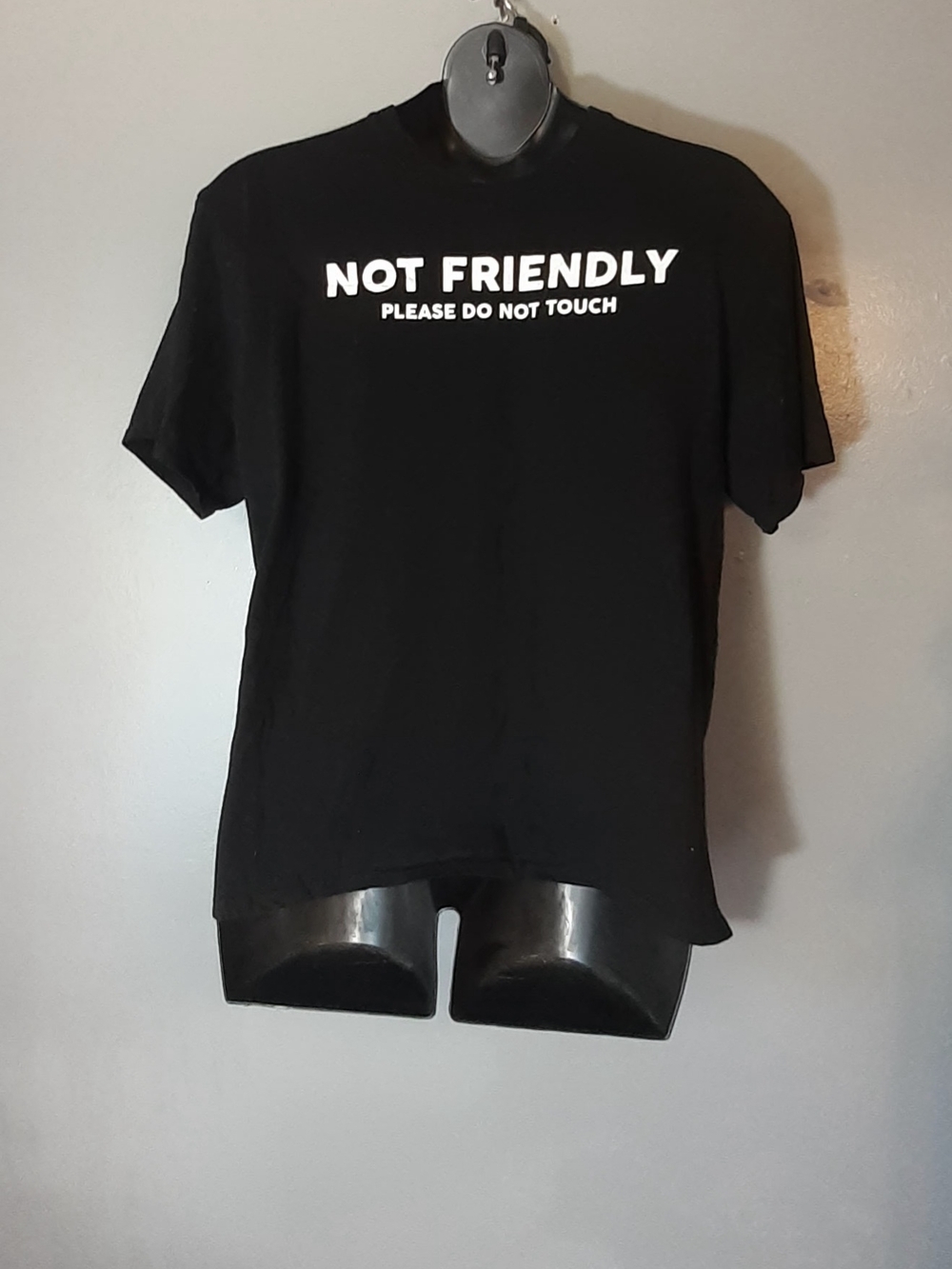Black Graphic Tee "NOT FRIENDLY"